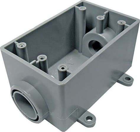 cantex rectangle pvc 1 gang electrical box|Cantex 18 cu in Rectangle PVC 1 gang Outlet Box Gray.